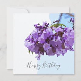 青い空の背景にジャカランダの花