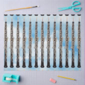 青い空の背景に繰り返すオブジェクト 薄葉紙 (クラフト)