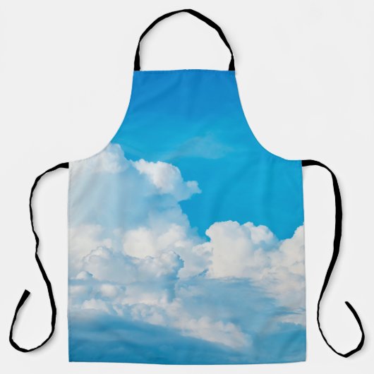 青い空の背景雲(白) エプロン (正面)