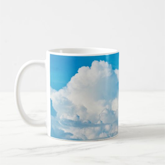 青い空の背景雲(白) コーヒーマグカップ (左)