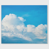 青い空の背景雲（白） ラッピングペーパー (フラット)