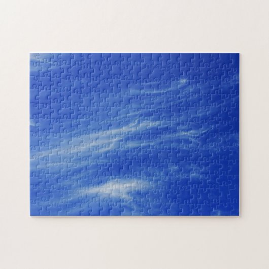 青い空の背景。 ジグソーパズル (横)