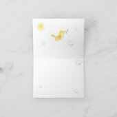 *~*青い空の雲を歌う黄色の甘い鳥 サンキューカード (内部)