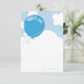 青い空はっきりしたに感謝のバルーンかわいい 招待状 (スタンド正面)