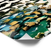 青い空を持つ鮮やか風光明媚な海岸風景 ポスター (コーナー)