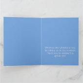 青い空を飛ぶ飛行機 - オーダーメイド サンキューカード (内部)