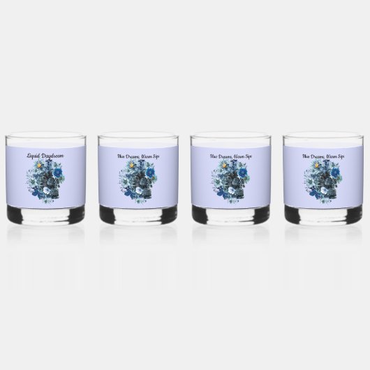 青い空想 ウイスキーグラス (裏面)