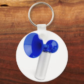 青い空気角 キーホルダー (正面)