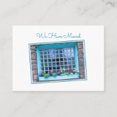 青い窓私たちは花の箱を移動 名刺 (正面)
