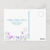 青い窓花の箱を移動カラフルした ポストカード (裏面)