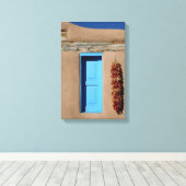 青い窓 キャンバスプリント (インサイチュ (ウッドフロア))