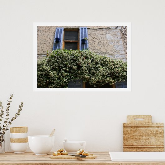 青い窓 ポスター (キッチン)