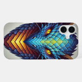 青い竜の頭部  iPhoneケース (裏面横)