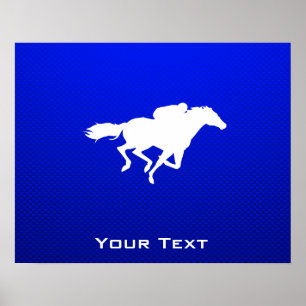 青い競馬 ポスター