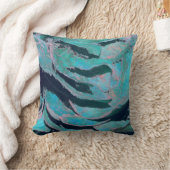 青い笑いマスク クッション (ブランケット)