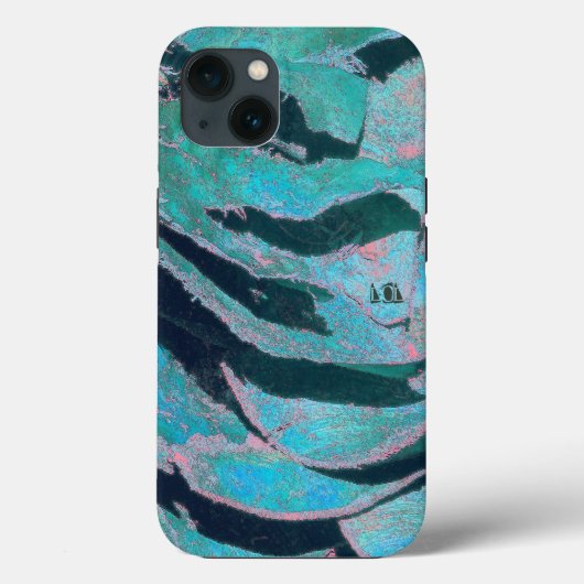 青い笑いマスク Case-Mate iPhoneケース (裏面)