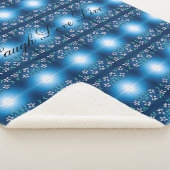 青い笑い愛ライブ花の毛布 シェルパブランケット (3/4)