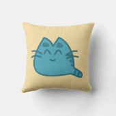 青い笑顔の子ネコ クッション (裏面)