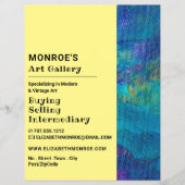 青い筆致、アートディーラー、ギャラリー チラシ (正面)