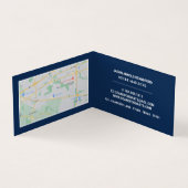 青い筆跡、アート用品店、詳細 名刺 (内部)