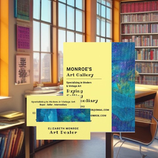 青い筆跡、美術商 名刺