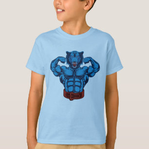 青い筋の狼 Tシャツ