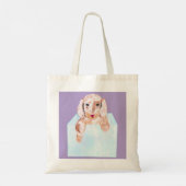 青い箱の中の可愛い犬 トートバッグ (裏面)