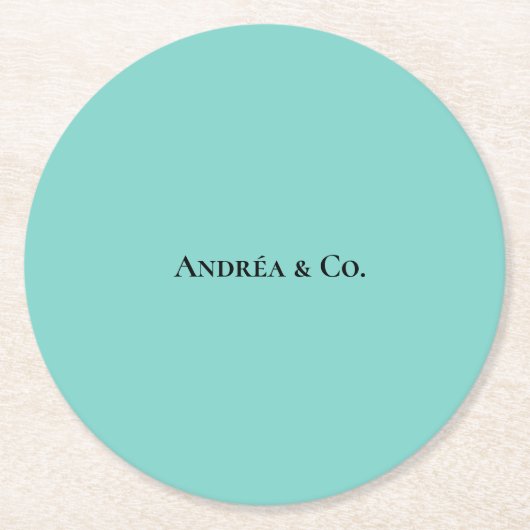 青い箱 ラウンドペーパーコースター (正面)