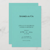 青い箱 招待状 (正面/裏面)