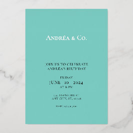 青い箱 箔招待状