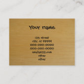 青い粘着性があるヨガマット及び木床 名刺 (裏面)