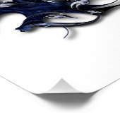 「青い精神を持つ静物詩」光沢のあるポスター ポスター (コーナー)