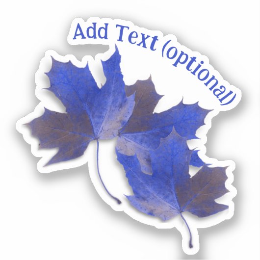 青い紅葉 シール (正面)