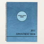 青い紙テクスチャ プランナー手帳 (正面)