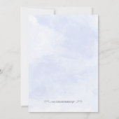 青い紙吹雪のブライダルシャワーの招待状 招待状 (裏面)