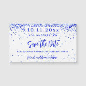 青い紙吹雪王室のの誕生日は、日付の磁石を保存 (正面)