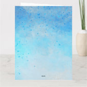 青い紙吹雪空と好奇心キリン カード (裏面)