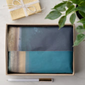 青い素晴らしアオサギが飛行する – ティール（緑がかった色） 薄葉紙 (ギフト)