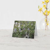 青い素晴らしサギの巣 カード (黄色い花)