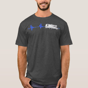 青い素晴らしネオンの鼓動を持つ空気流!! Tシャツ