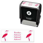 青い素晴らしヘロン漫画イラストレーション セルフインキングスタンプ (インサイチュ)