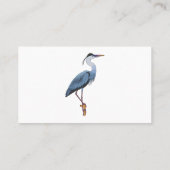 青い素晴らしヘロン漫画イラストレーション 名刺 (裏面)