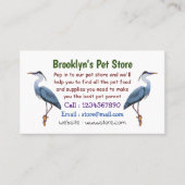 青い素晴らしヘロン漫画イラストレーション 名刺 (正面)