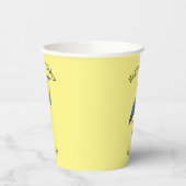 青い素晴らしヘロン漫画イラストレーション 紙コップ (左)