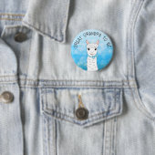 青い素晴らし弓と一緒にいられるおじいちゃん 缶バッジ (インサイチュ)