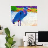 青い素晴らし抽象芸術 ポスター (ホームオフィス)