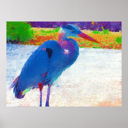 青い素晴らし抽象芸術 ポスター (正面)