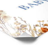 青い素朴かぼちゃのトラック赤ちゃんシャワー歓迎サイン フォトプリント (角)