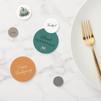 青い素朴かぼちゃの水彩表紙吹雪 コンフェッティ