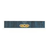 青い素朴ひまわり 招待状ベリーバンド (フラット)